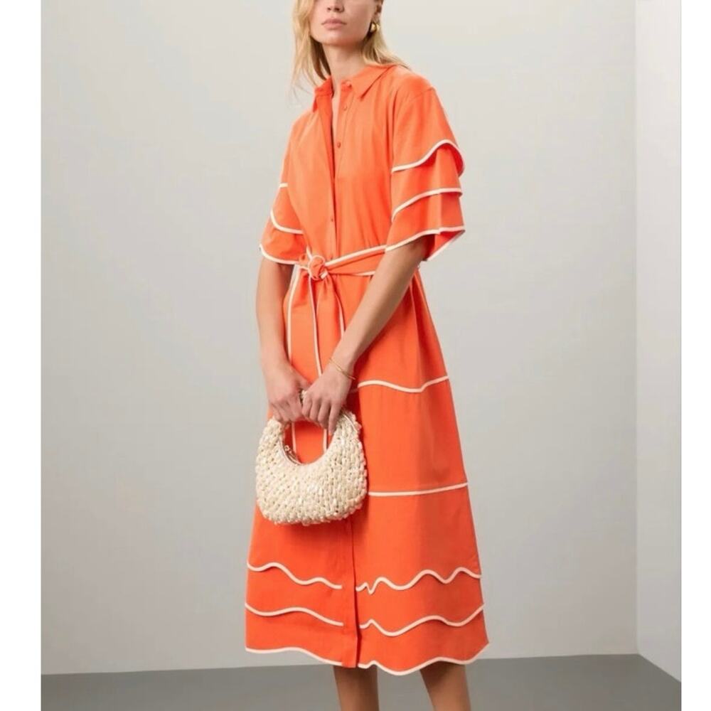 Alexis Rhodes Orange midi Dress XL
